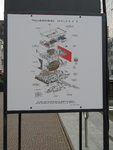 848208 Afbeelding van het informatiebord 'TivoliVredenburg Exploded', op de Vredenburgkade te Utrecht.